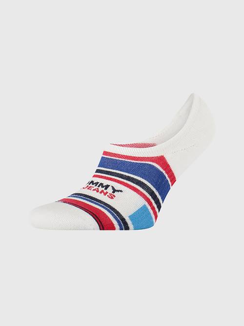 Blue Tommy Hilfiger 1-Pack Multicolour Stripe No-Show Men\'s Socks | TH821IAK