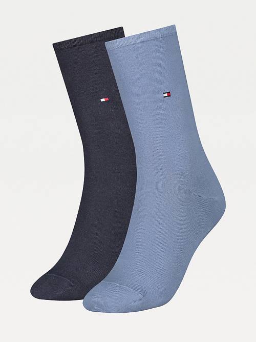 Blue Tommy Hilfiger 2-Pack Casual Women\'s Socks | TH962MIA