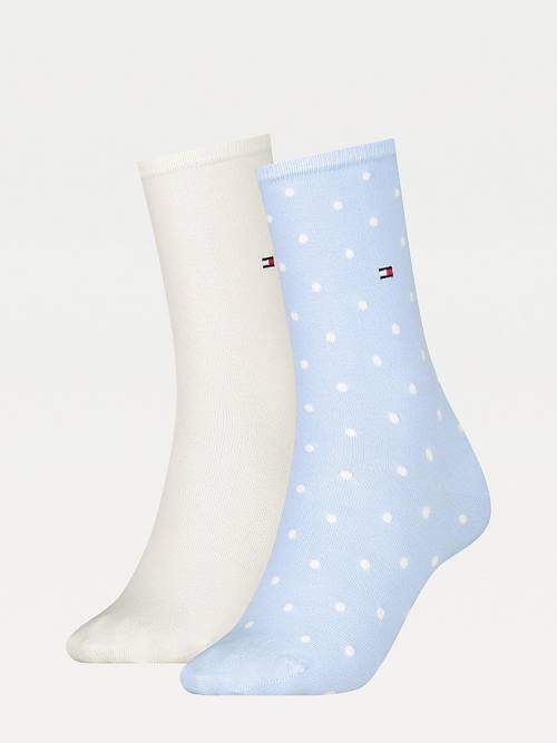 Blue Tommy Hilfiger 2-Pack Polka Dot Women\'s Socks | TH157YVI