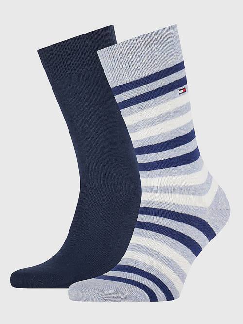 Blue Tommy Hilfiger 2-Pack Stripe Men\'s Socks | TH502IAE