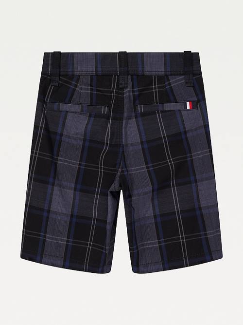 Blue Tommy Hilfiger Adaptive Check Woven Shorts Boys' Pants | TH710ZKJ