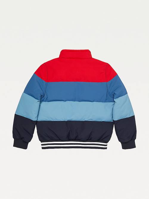 Blue Tommy Hilfiger Adaptive Colour-Blocked Quilted Regatta Boys' Jackets | TH159GYP