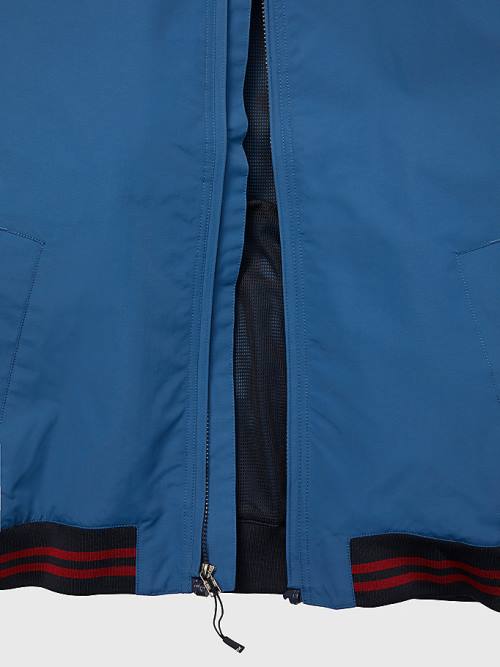 Blue Tommy Hilfiger Adaptive Contrast Stripe Regatta Men's Jackets | TH194VBA