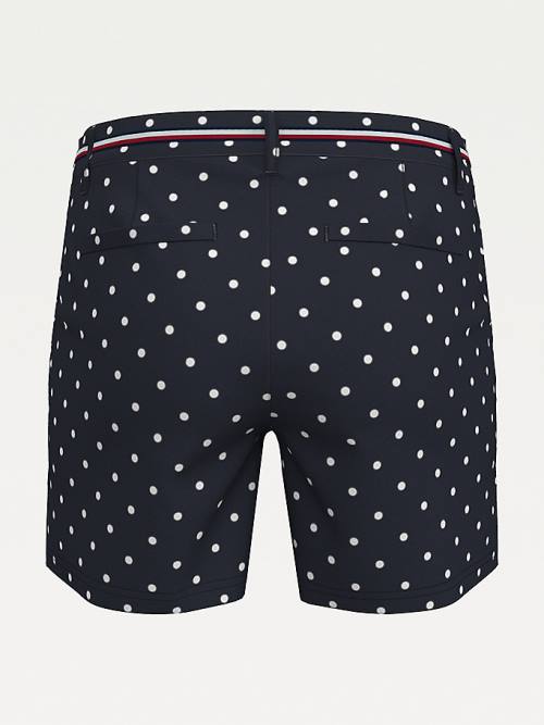 Blue Tommy Hilfiger Adaptive Dot Print Women's Shorts | TH128JEB