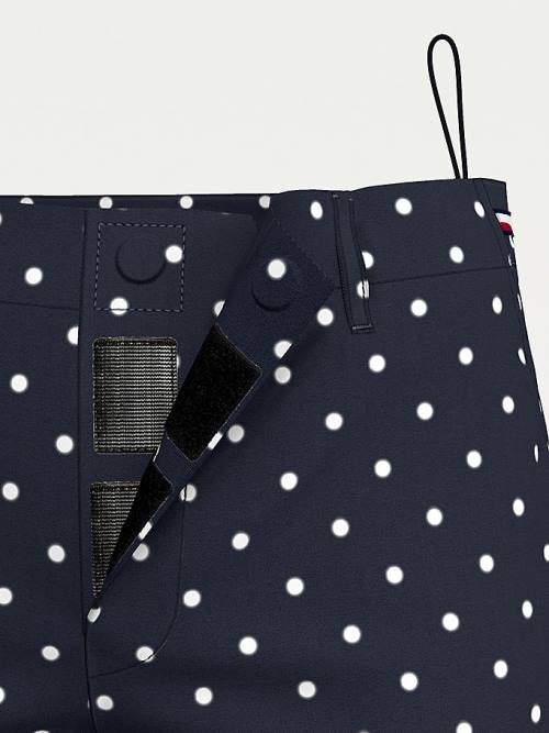 Blue Tommy Hilfiger Adaptive Dot Print Women's Shorts | TH128JEB