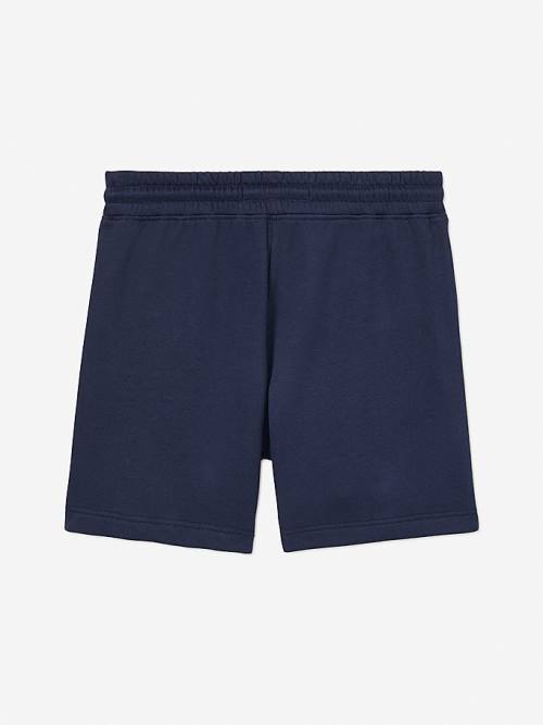 Blue Tommy Hilfiger Adaptive Logo Women's Shorts | TH903JUP