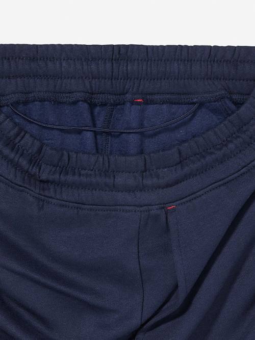 Blue Tommy Hilfiger Adaptive Logo Women's Shorts | TH903JUP