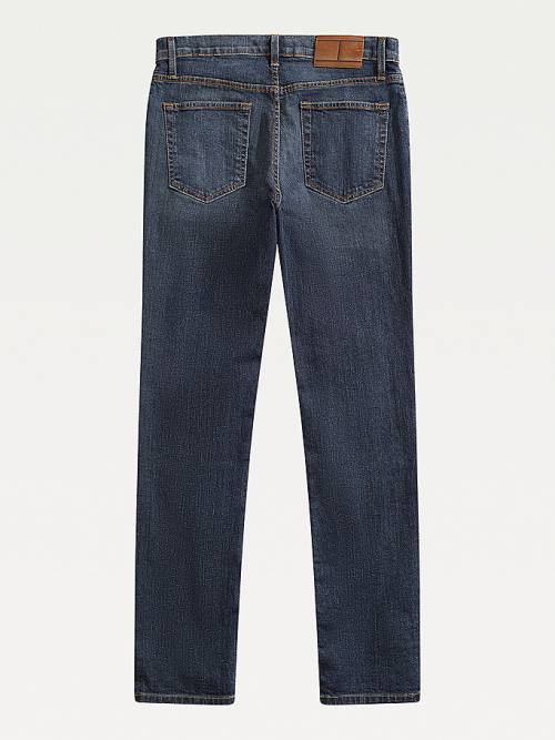 Blue Tommy Hilfiger Adaptive Low Rise Denton Fit Men's Jeans | TH693JFW