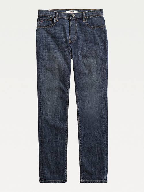 Blue Tommy Hilfiger Adaptive Low Rise Denton Fit Men\'s Jeans | TH693JFW