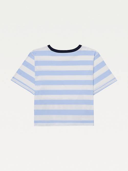 Blue Tommy Hilfiger Adaptive Organic Cotton Women's T Shirts | TH307AKH