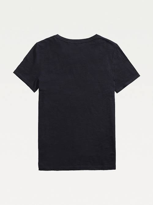 Blue Tommy Hilfiger Adaptive Pure Cotton Women's T Shirts | TH268BIT