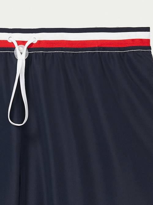 Blue Tommy Hilfiger Adaptive Signature Mid-Length Shorts Men's Swimwear | TH385TDC