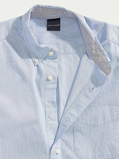 Blue Tommy Hilfiger Adaptive Stretch Regular Fit Men's Shirts | TH917CXV