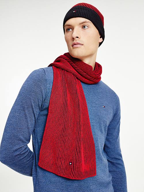 Blue Tommy Hilfiger Beanie And Scarf Gift Set Men's Hats | TH279YMZ