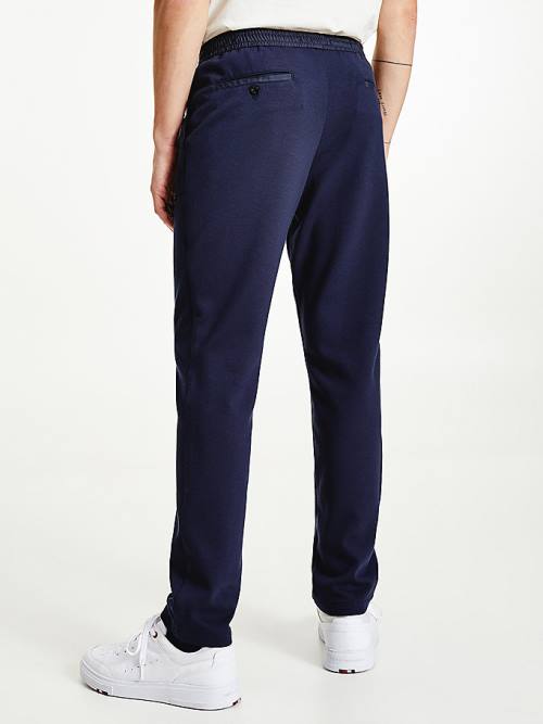 Blue Tommy Hilfiger Bleecker Jersey Relaxed Fit Men's Pants | TH857CTX