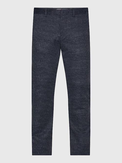 Blue Tommy Hilfiger Bleecker Slim Fit Jersey Men's Pants | TH109AQF