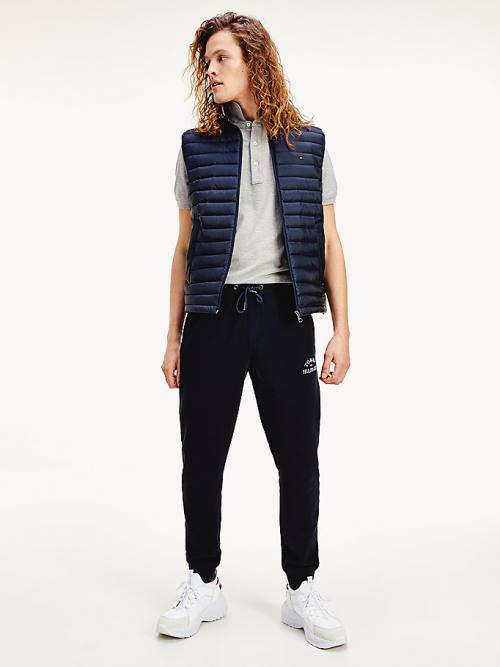 Blue Tommy Hilfiger CORE PACKABLE DOWN VEST Men's Coats | TH180CHB