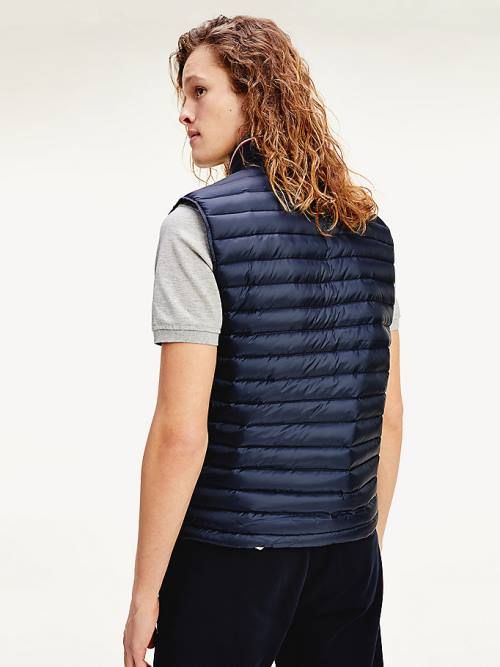 Blue Tommy Hilfiger CORE PACKABLE DOWN VEST Men's Coats | TH180CHB