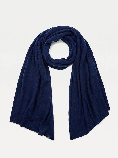 Blue Tommy Hilfiger Cashmere Blend Women's Scarves | TH964EDA