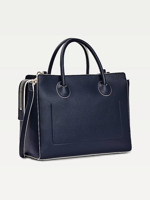 Blue Tommy Hilfiger Charming Tommy Satchel Women's Bags | TH724OGR