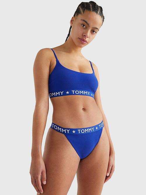 Blue Tommy Hilfiger Cheeky Fit Bikini Bottoms Women's Swimwear | TH361EFI