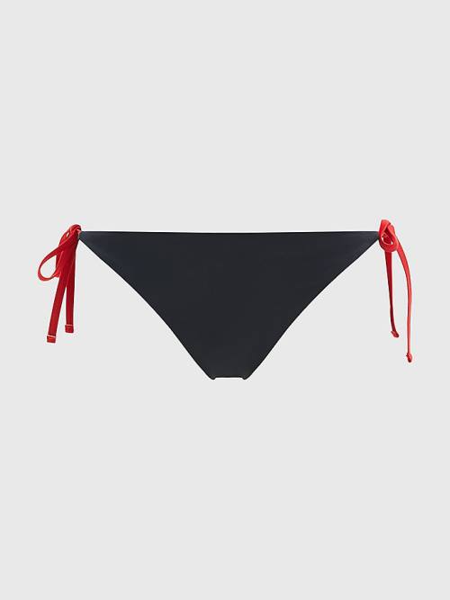 Blue Tommy Hilfiger Cheeky Side Tie Bikini Bottoms Women's Swimwear | TH692KQG