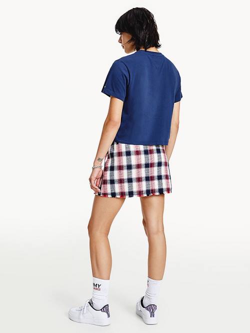 Blue Tommy Hilfiger Classics Argyle Women's T Shirts | TH294QYG