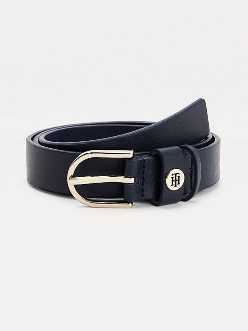 Blue Tommy Hilfiger Classics Monogram Organic Leather Women\'s Belts | TH917SEX