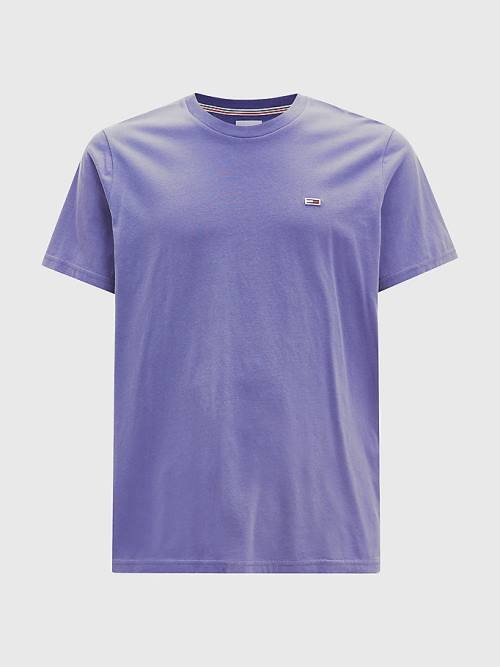 Blue Tommy Hilfiger Classics Organic Cotton Men's T Shirts | TH593EVU