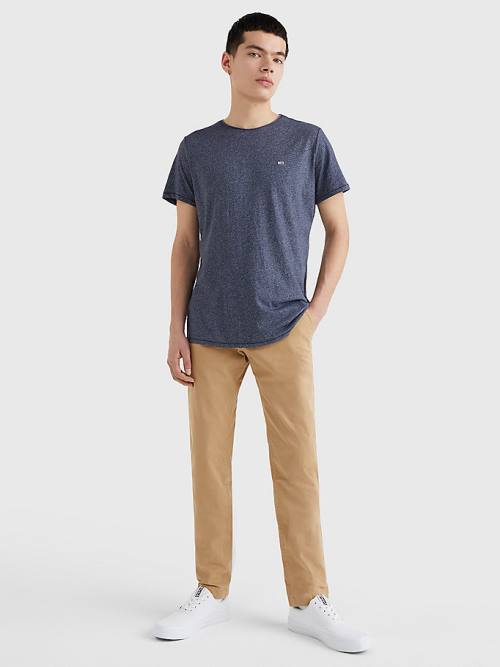 Blue Tommy Hilfiger Classics Slim Fit Men's T Shirts | TH421BCT