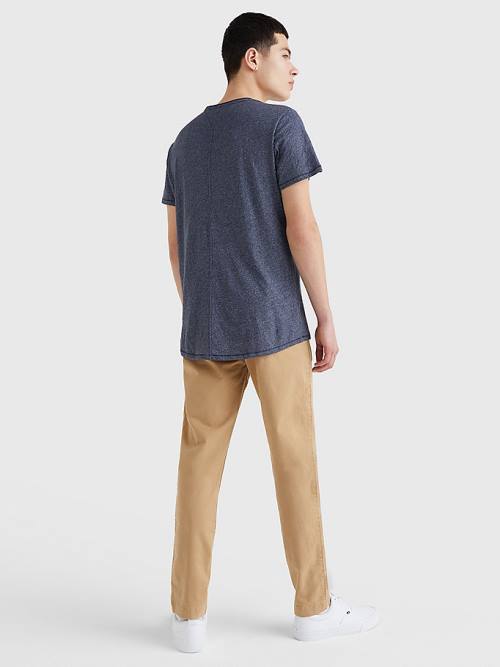 Blue Tommy Hilfiger Classics Slim Fit Men's T Shirts | TH421BCT