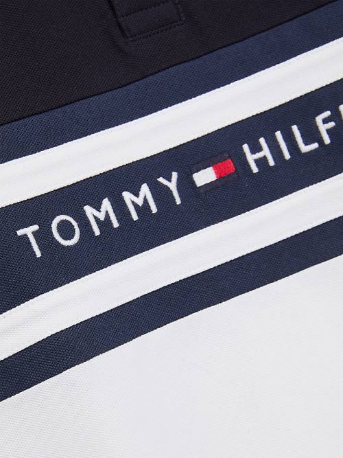 Blue Tommy Hilfiger Colour-Blocked Logo Polo Boys' T Shirts | TH891JIU