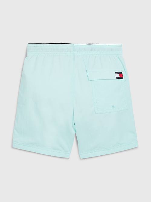 Blue Tommy Hilfiger Colour-Blocked Mid Length Shorts Boys' Swimwear | TH270THC