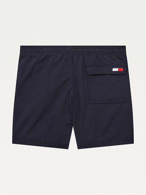 Blue Tommy Hilfiger Colour-Blocked Mid Length Shorts Boys' Swimwear | TH872YPF