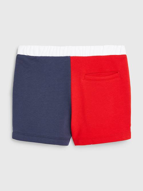 Blue Tommy Hilfiger Colour-Blocked Sweat Girls' Shorts | TH289VRJ