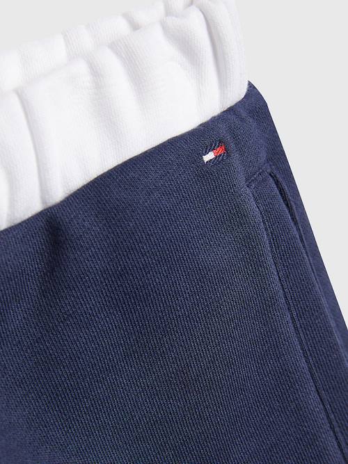 Blue Tommy Hilfiger Colour-Blocked Sweat Girls' Shorts | TH289VRJ