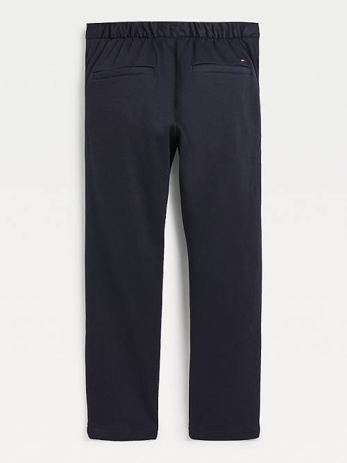 Blue Tommy Hilfiger Comfort Jersey Pique Chinos Boys' Pants | TH791HSO