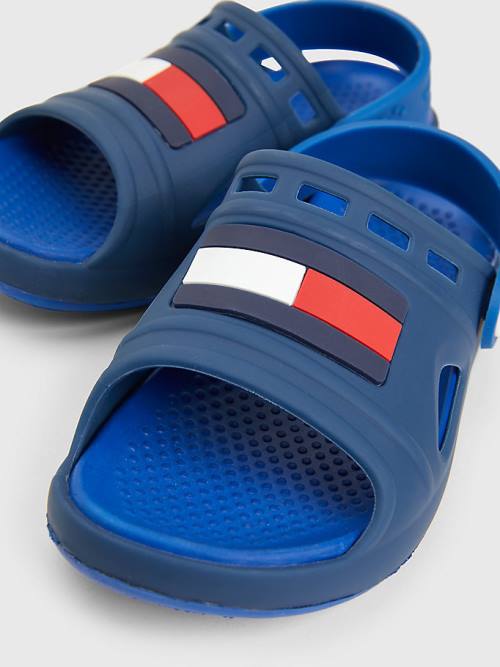 Blue Tommy Hilfiger Comfy Flag Boys' Sandals | TH213BRW