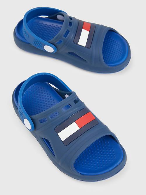 Blue Tommy Hilfiger Comfy Flag Boys' Sandals | TH213BRW