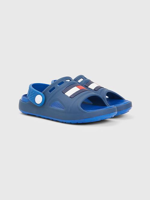 Blue Tommy Hilfiger Comfy Flag Boys\' Sandals | TH213BRW