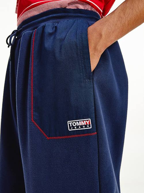 Blue Tommy Hilfiger Contrast Stitch Pocket Joggers Men's Pants | TH290YEH