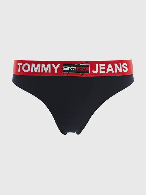 Blue Tommy Hilfiger Contrast Waistband Briefs Women's Underwear | TH175KUH