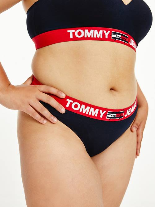 Blue Tommy Hilfiger Curve Contrast Waistband Briefs Women\'s Underwear | TH531NXP