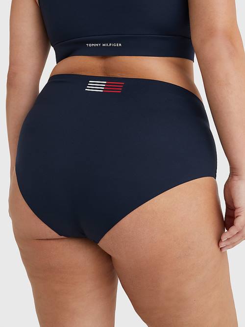 Blue Tommy Hilfiger Curve TH Flex Bikini Bottoms Women's Swimwear | TH652WEV