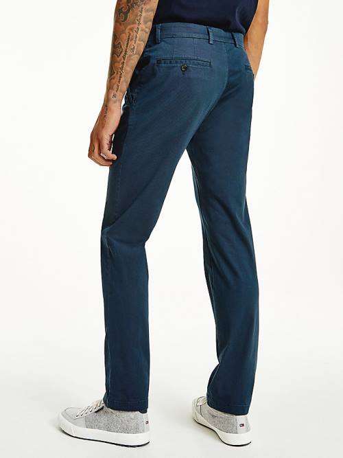 Blue Tommy Hilfiger Denton Straight Fit Men's Pants | TH253LMD