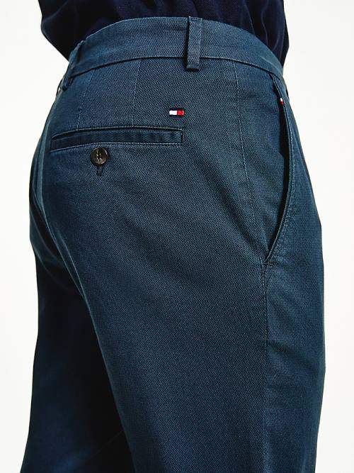 Blue Tommy Hilfiger Denton Straight Fit Men's Pants | TH253LMD