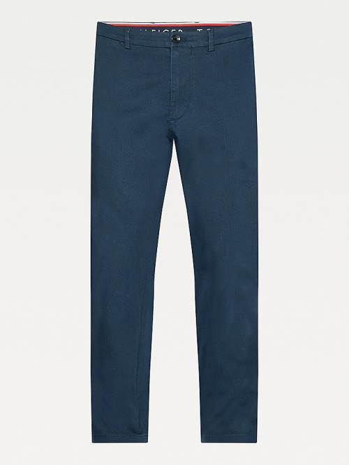 Blue Tommy Hilfiger Denton Straight Fit Men's Pants | TH253LMD