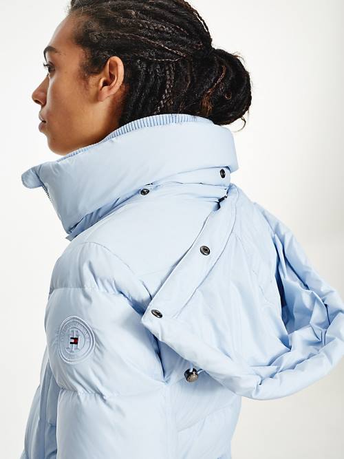 Blue Tommy Hilfiger Down-Filled Padded Women's Jackets | TH281OXG