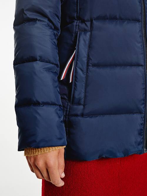 Blue Tommy Hilfiger Down-Filled Padded Women's Jackets | TH731KFH