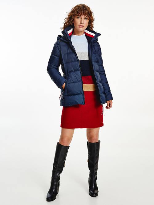 Blue Tommy Hilfiger Down-Filled Padded Women\'s Jackets | TH731KFH